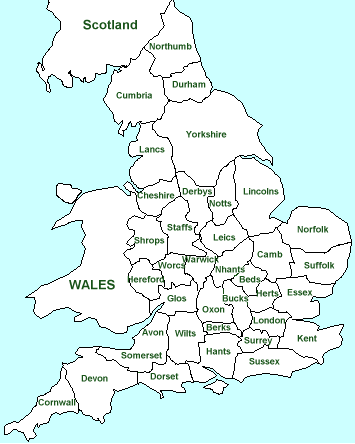Map Of Wales Counties. map